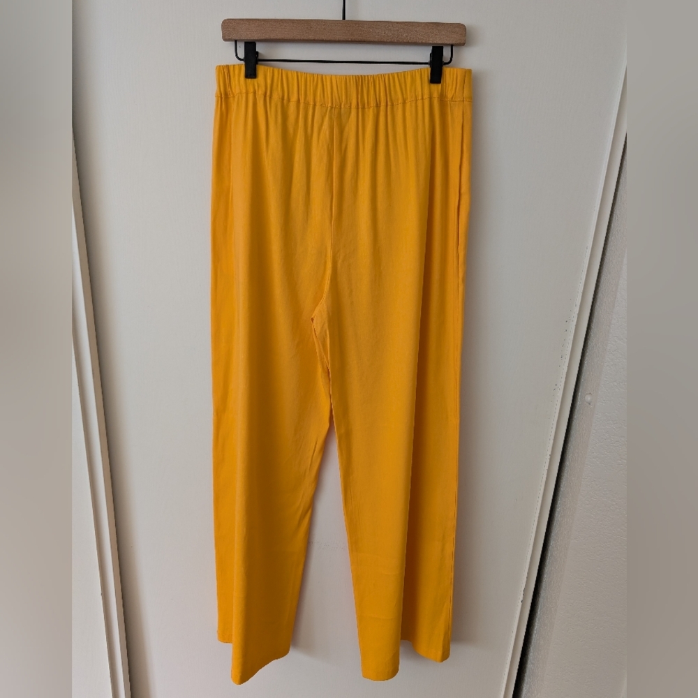 Gianni Bini Womens 8 Lucie Linen Pants Apricot NWT Vacation Resortwear Coastal - Picture 5 of 8